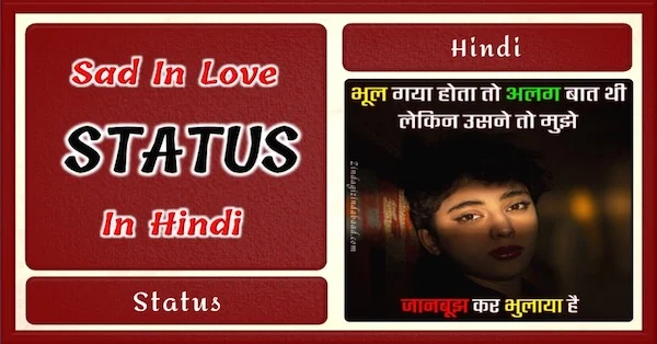 Sad in Love Status feture Image